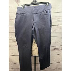 ELLE Blue Straight Leg Dress Pants Slacks No Visible Pockets Womens Size 4